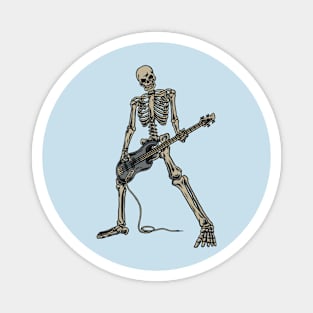 Cool Skeleton Playing Bass Music Instrument Design for Bass Guitarist and Bass Player Gift Magnet